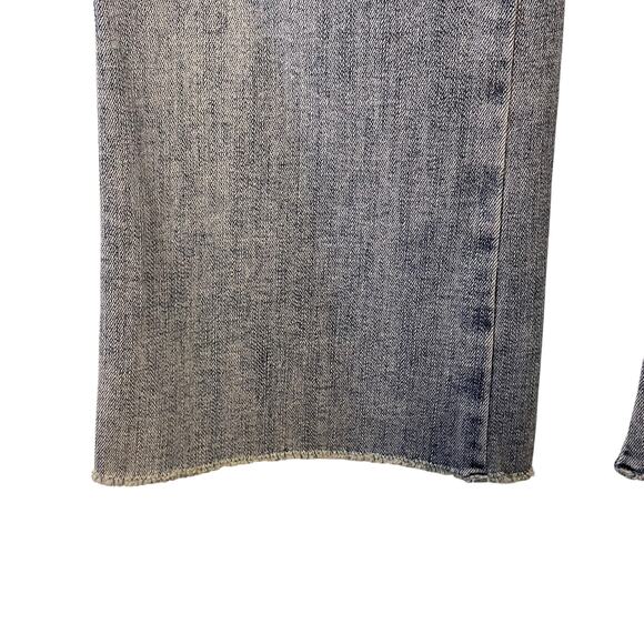 NYDJ Slim Bootcut Light Wash Embroidered Waistband Raw Hem Denim Jeans 0 - Picture 3 of 6